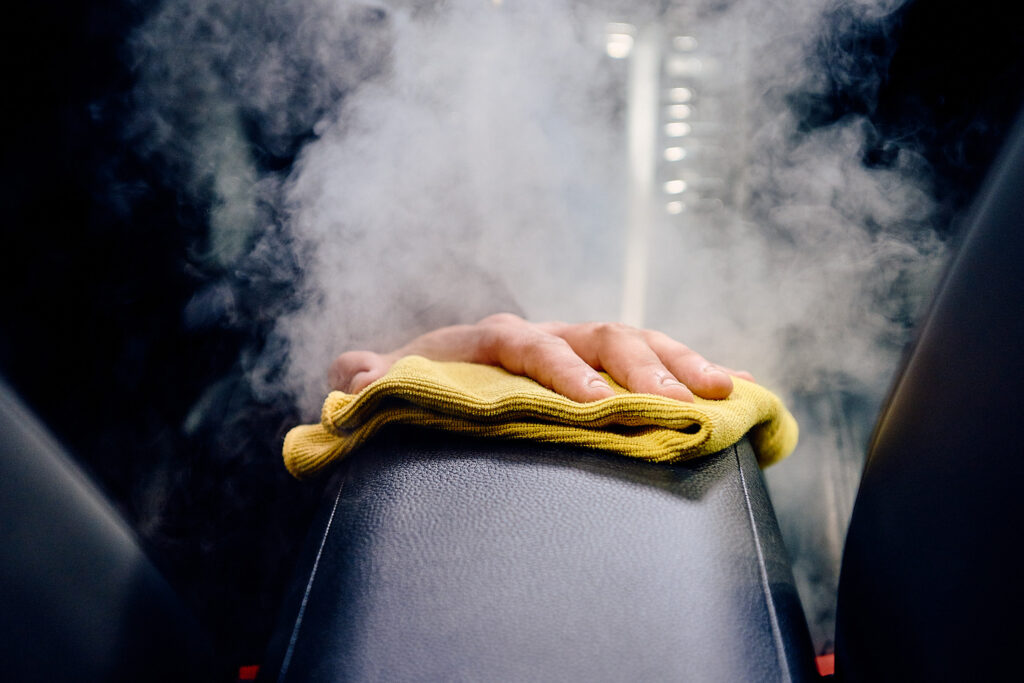 Car Steam Cleaning interior at Magic Hand Car Wash