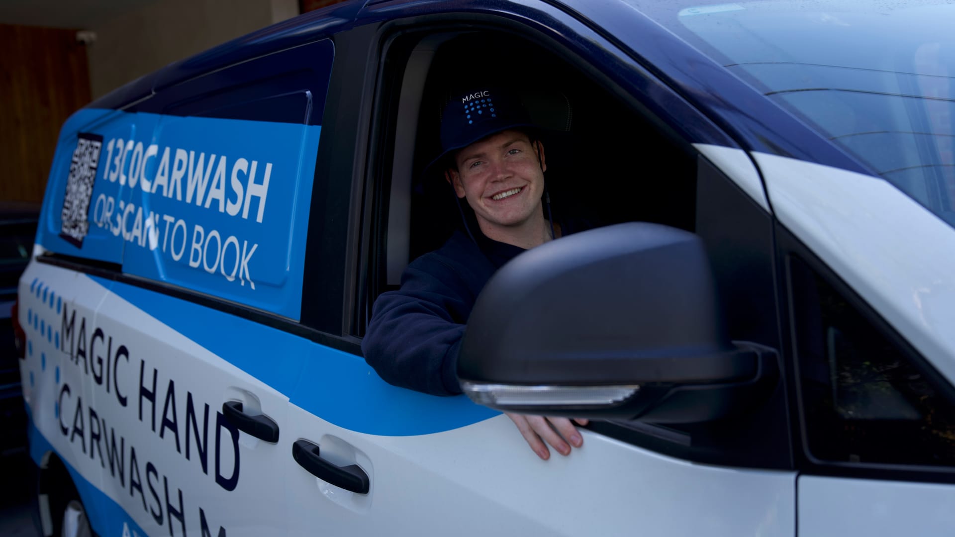 Close-up of our mobile car detailing van, equipped to bring professional car care directly to you in Melbourne.