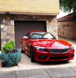 Premium mobile car wash van cleaning a car at a Melbourne driveway