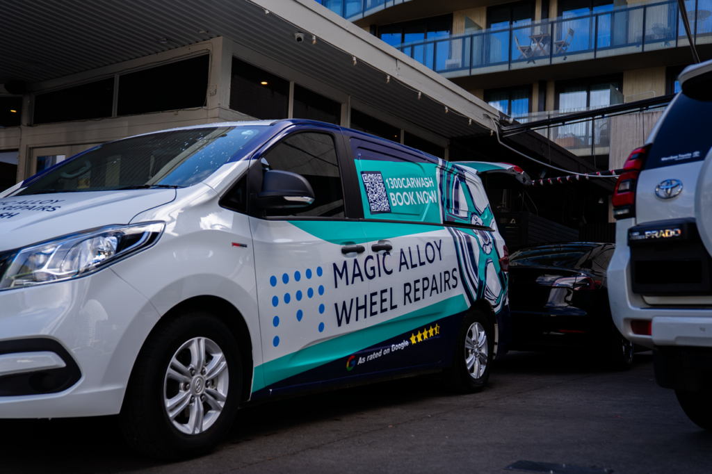 alloy wheel repair van goes straight to customer home or office at no extra charge