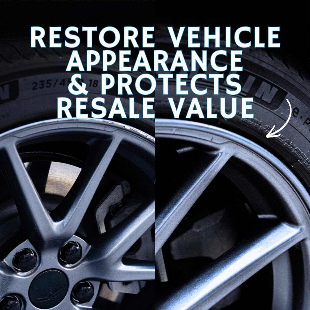 before and after result of alloy wheel repair by Magic Car Wash in Melbourne